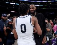 Bronny could team up with LeBron in the summer of 2024 (Image via Getty Images)